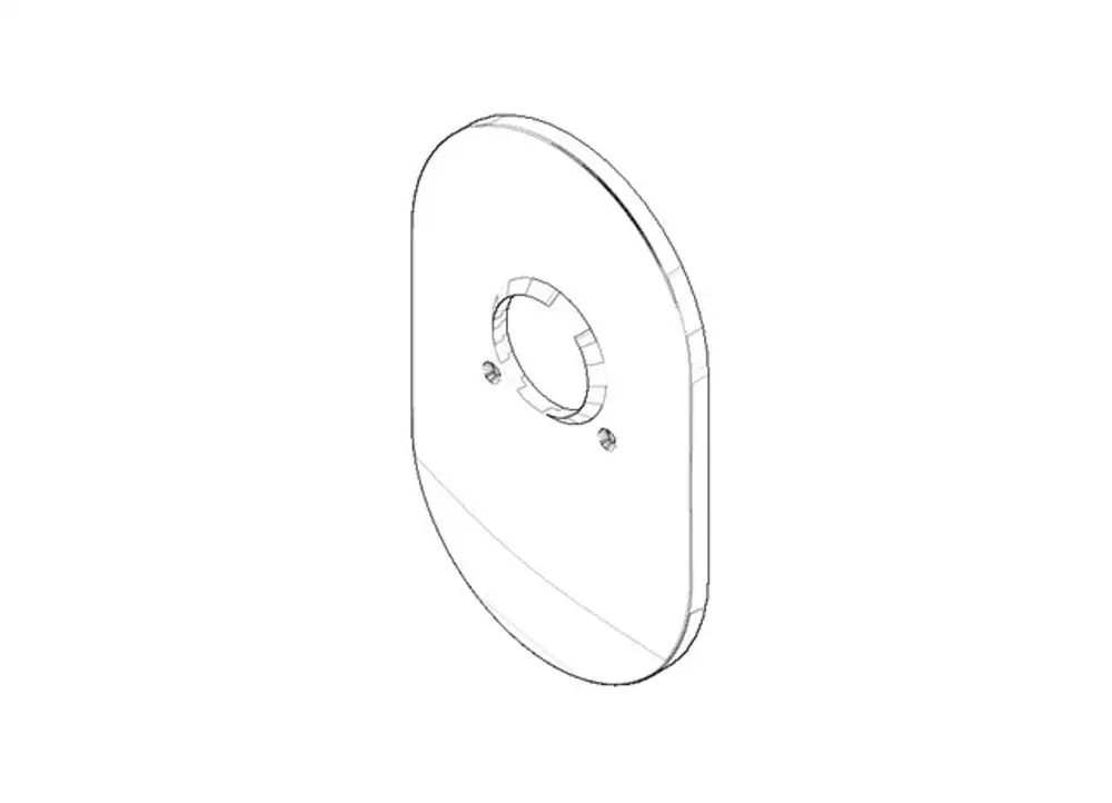 DORNBRACHT Abdeckung ERSATZTEILE 90110205000 151 x 241 x 16 mm Chrom, 90110205000-00 Galeriebild 1